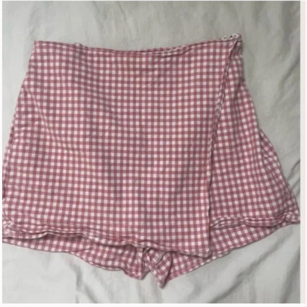 Plaid Gingham Boho Minimalist Modern College Hipster Hippie Art Chic Skirt Skort